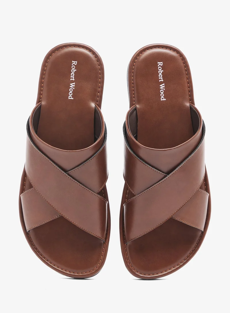 Robert Wood  Casual Cross Strap Sandals for Men | Best Price UAE