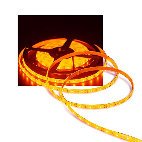 XINKAITE Waterproof Led Strip Lights 16.4 Ft (5M) 300leds 60leds/m White Flexible Tape Lighting Tape Lights for Boats, Bathroom,Mirror,Ceiling and Outdoor, Power Supply not Included (Orange) - Image 2
