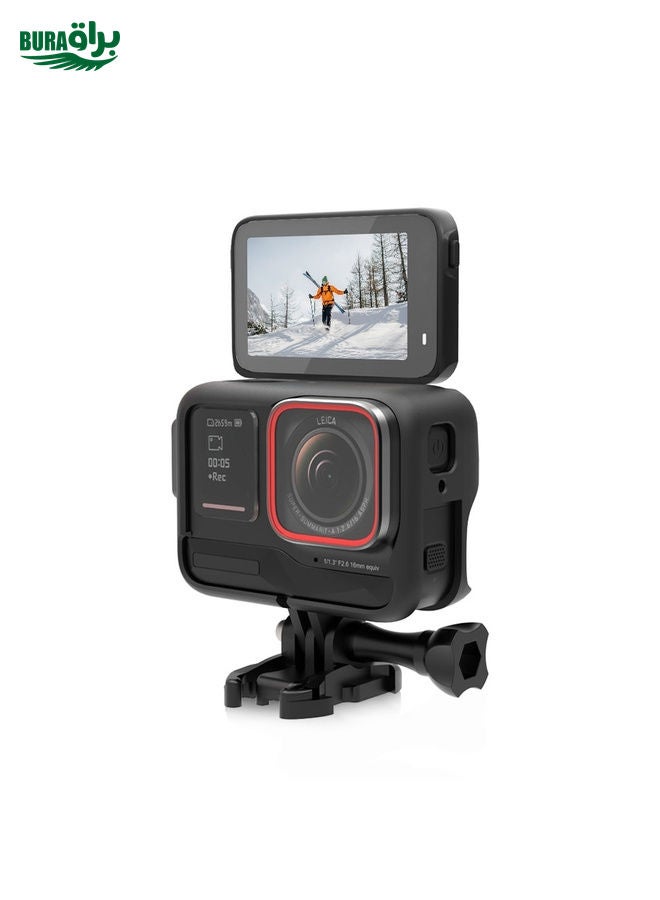 BURAQ For Insta360 Ace Pro PULUZ Plastic Cage Expansion Adapter Frame with Cold Shoe Base (Black) - Image 5