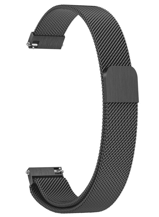 Vanjua 22mm Watch Band Quick Release Replacement Wristbands, Stainless Steel Metal Mesh Loop Adjustable Magnetic Replacement Straps Bands for Men Women - Image 1