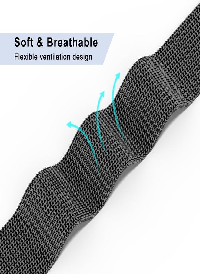 Vanjua 22mm Watch Band Quick Release Replacement Wristbands, Stainless Steel Metal Mesh Loop Adjustable Magnetic Replacement Straps Bands for Men Women - Image 3