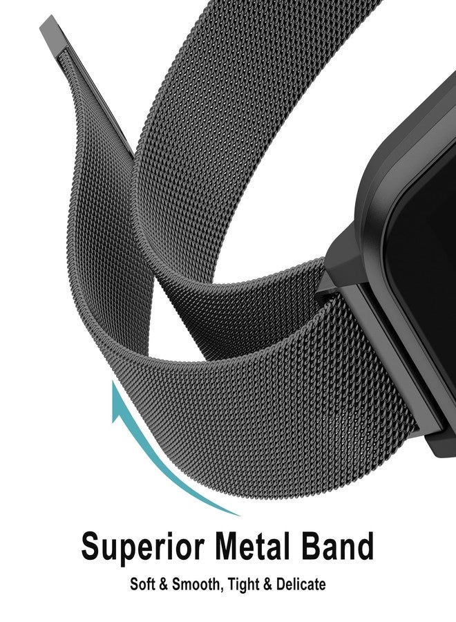 Vanjua 22mm Watch Band Quick Release Replacement Wristbands, Stainless Steel Metal Mesh Loop Adjustable Magnetic Replacement Straps Bands for Men Women - Image 5