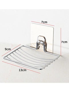 HomarKet Suction Soap Saver Dispensers 2pcs Strong Rustproof Stainless Steel Soap Rack Wall Mounted Soap Dish Holder Basket Vacuum Suction Cup Bar Soap Sponge Holder for Shower and Bathroom Silver  - Image 3