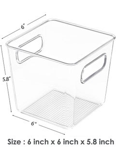 INKULTURE Clear Acrylic Pantry Organizer Bin With Handle For Food Storage, Refrigerator, Fridge, Cabinet, Kitchen, Countertops Etc | Extra Small | Pack of 02 - pzsku/ZBABDFDF793F66D4C7BCAZ/45/_/1738306601/822ea9f6-86cb-41fd-a946-0bd35ecb260a