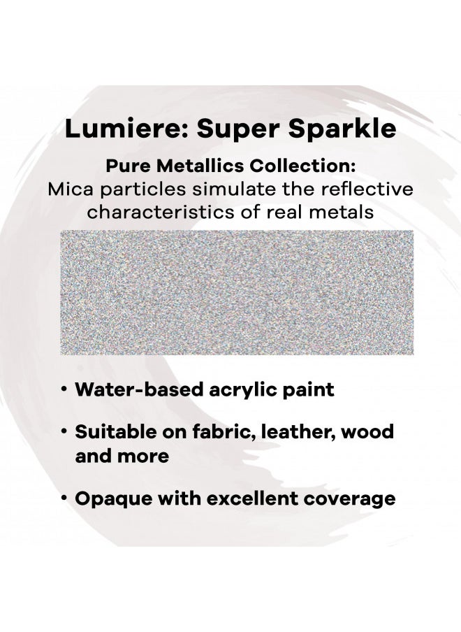 Jacquard Jacquard Lumiere Metallic and Pearlescent Paint 2.25 Oz, 567 Super Sparkle  - Image 3