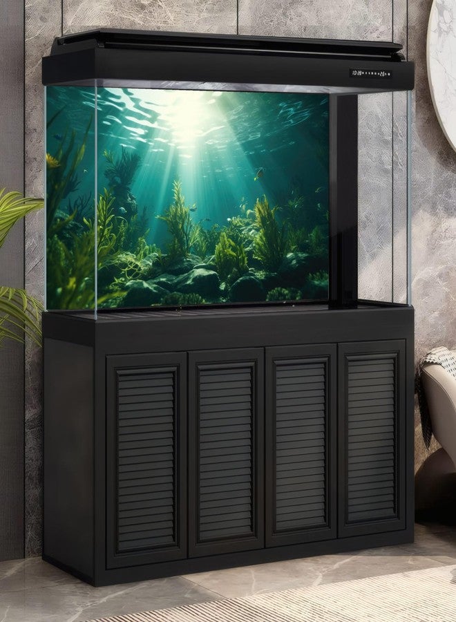 CaterRina Aquarium Background Underwater Aquatic Plants Rocks Fish Tank Background Tropical Fish Sun Rays Landscapes Terrarium Backgrounds Undersea Rocks Green Seaweeds Reptile Tank Backgrounds Poster 48x24in - Image 4