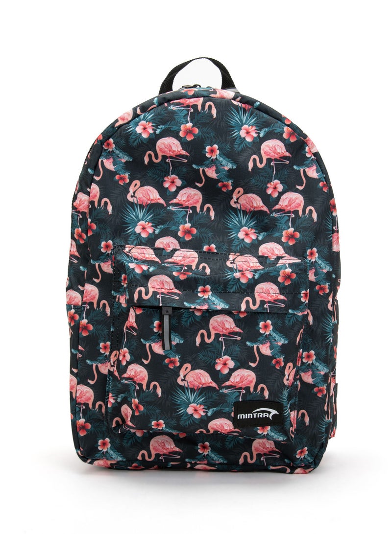 Mintra Day Pack  4P (Laptop pocket) - printed - Tropical Flamingos  - Image 1