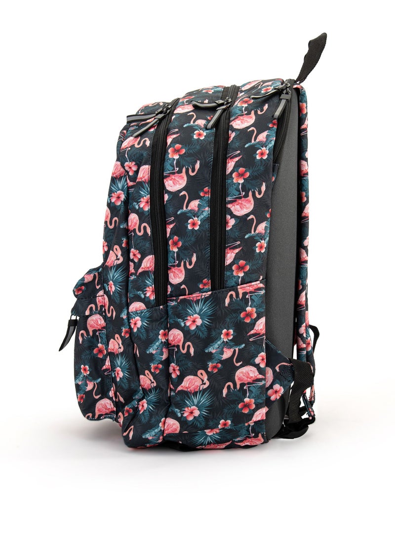 Mintra Day Pack  4P (Laptop pocket) - printed - Tropical Flamingos  - Image 2