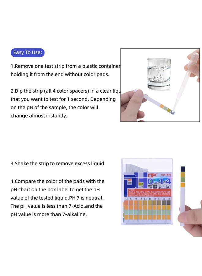 Generic 100 Piece PH Test Paper Stripe Multicolour  - Image 3