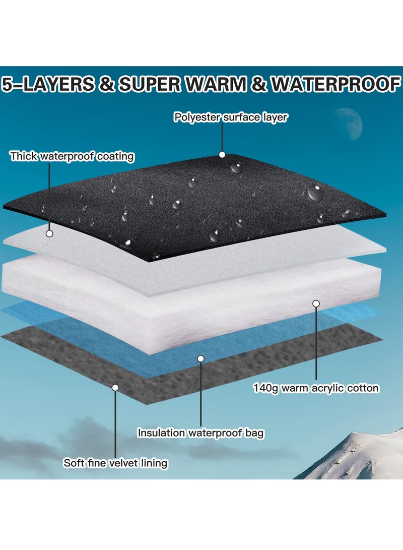 KASTWAVE Winter Gloves, Men Women Warm Waterproof Ski Gloves 5 Layer Touch Screen Snow Gloves for Cold Weather - Image 3
