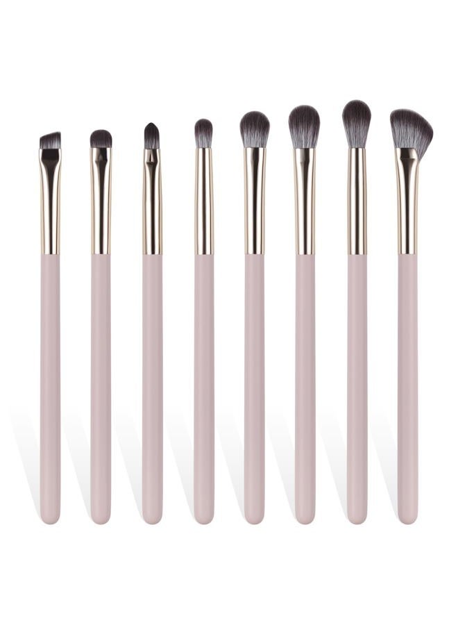 BEAUTYFACTOR 8Pcs Eye Makeup Brush Set, Professional Eyeshadow Makeup Brushes Under Eye with Synthetic Nose Contour Brush Angled Eyebrow Brushes for Liquid, Powder Blending Contouring Concealer Brows Eye shadows - Image 1