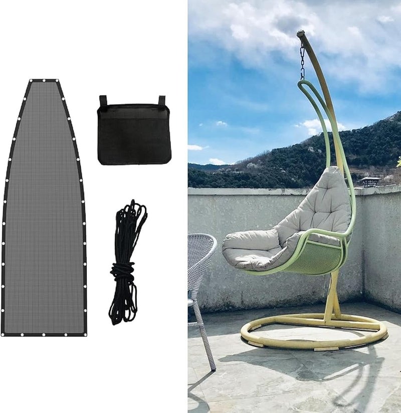 Deep Gray With Pouch Waterproof Replacement Cloth For Hanging Lounge Chair Hammock Indoor Patio Yard Garden - Image 4