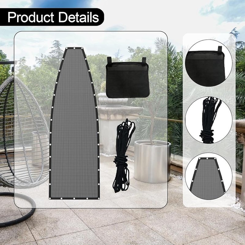Deep Gray With Pouch Waterproof Replacement Cloth For Hanging Lounge Chair Hammock Indoor Patio Yard Garden - Image 5