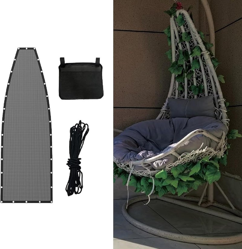 Deep Gray With Pouch Waterproof Replacement Cloth For Hanging Lounge Chair Hammock Indoor Patio Yard Garden - Image 3