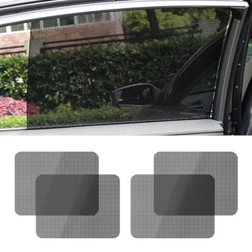 GLSOWEE 4PCS Car Side Window Sunshade Block UV Rays Car Privacy Protector Reuseable Static Cling Film Stickers Washable Car Window Shade for Baby Window Tint for Most Vehicles - Image 1