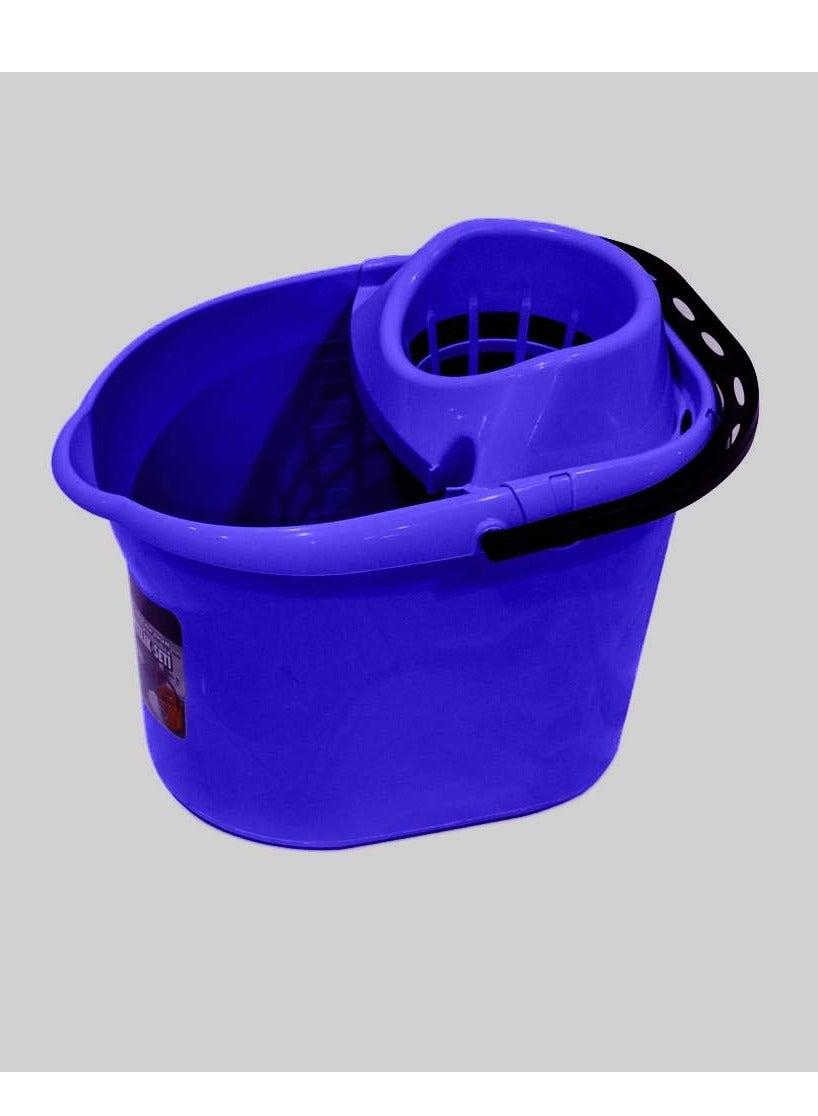 AKC Easy Wring Magic Cleaning Spin Mop Bucket 13 Liters Blue