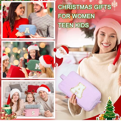 YOOLIFE Girl Gifts Travel Makeup Bag - Purple Makeup Bag Travel Cosmetic Bags for Women Personalized Birthday Gift for Teen Girls Kids, Christmas Gifts for Women Mom Teen Girls Kids Letter M - Image 2