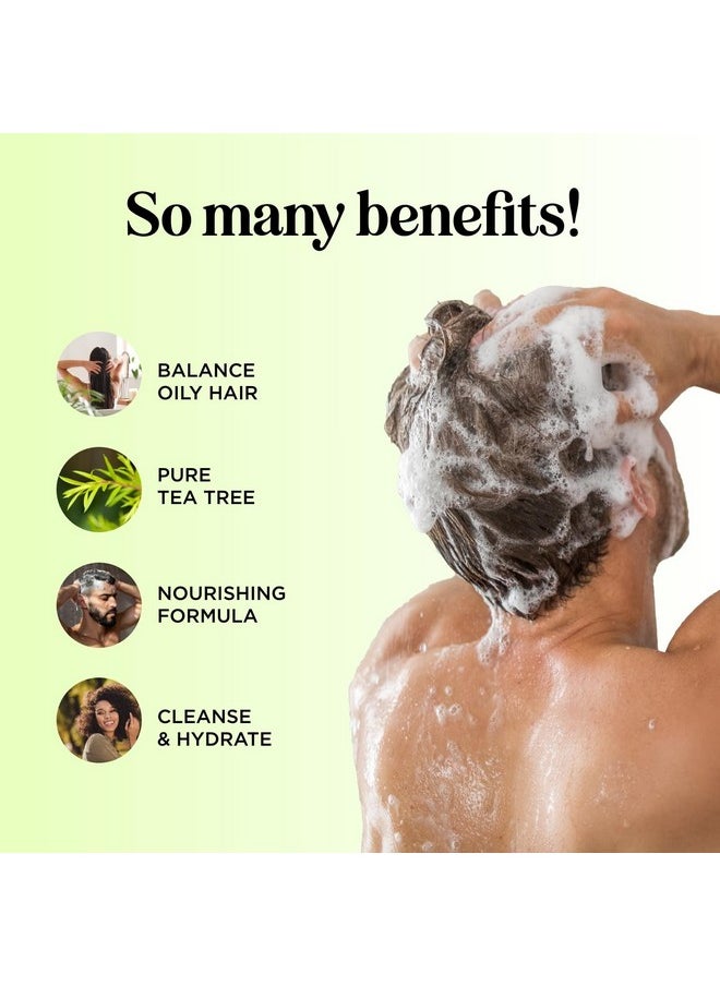 Tea Tree Shampoo and Conditioner Set - Sulfate Free Clarifying Shampoo and Conditioner for Oily Hair & Scalp Care with Australian Tea Tree Oil - Complete Dry Scalp Treatment for Build Up (8 Fl Oz)
