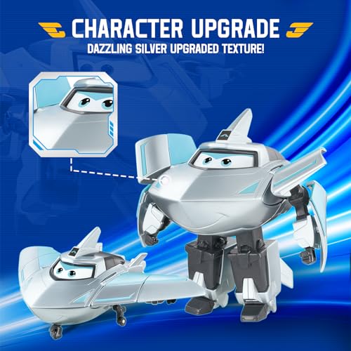 Super Wings Transformable Toys, 5 in Traver Airplane Transforming Figures Toys, 2 in 1 Mode Rescue Bots Action Figure Toys for 3-5 Year Old Boys Girls, Fun Plane Toys for Toddlers Kids Age 3 4 5 6 7 - Image 5