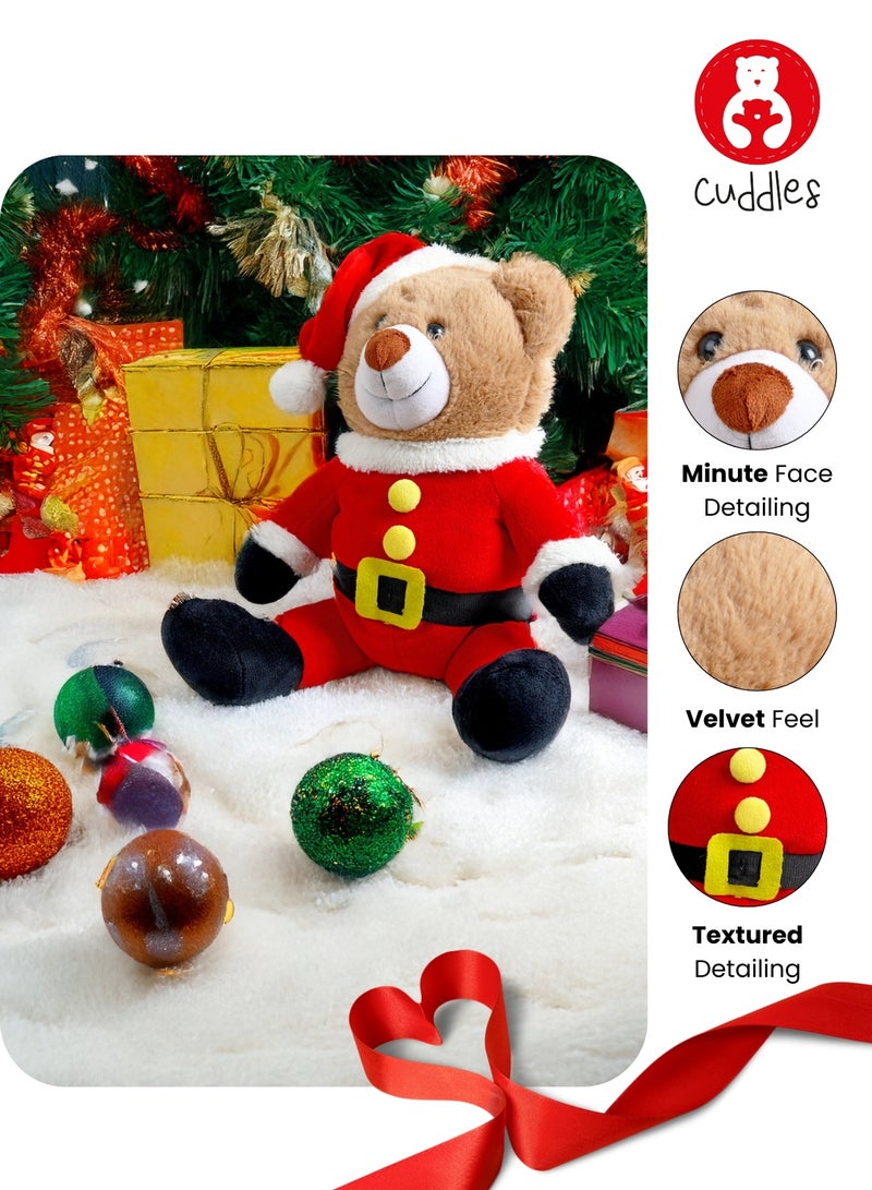Cuddles دب سانتا البني القابل للجمع 40 سم (هدايا ألعاب محشوة للأولاد والبنات) - Image 4