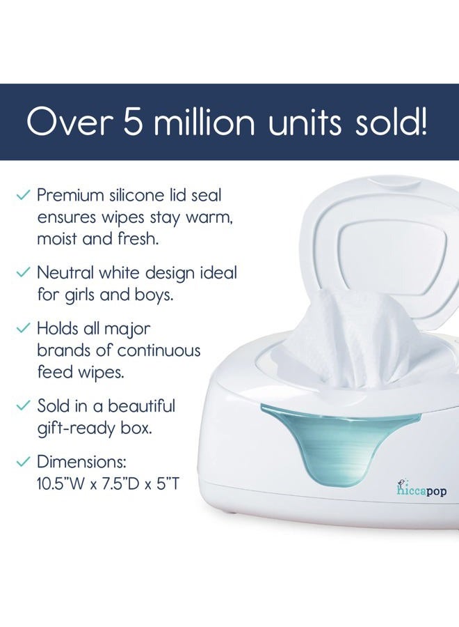 hiccapop سخان مناديل الأطفال وموزع مناديل مبللة للأطفال | سخان مناديل للأطفال | سخان مناديل الحفاضات مع ضوء تغيير - Image 3