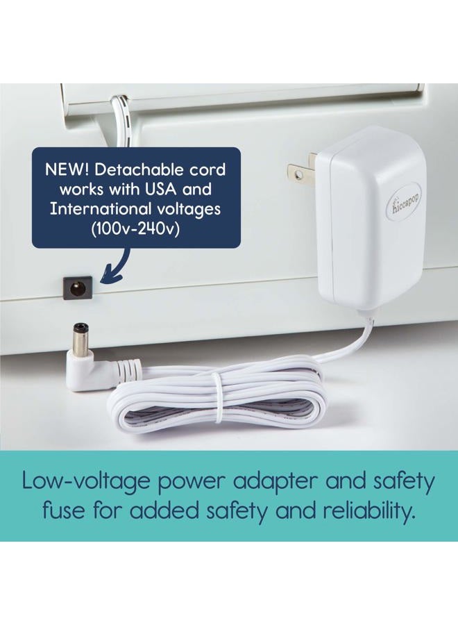 hiccapop سخان مناديل الأطفال وموزع مناديل مبللة للأطفال | سخان مناديل للأطفال | سخان مناديل الحفاضات مع ضوء تغيير - Image 5