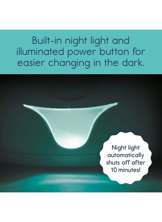 hiccapop سخان مناديل الأطفال وموزع مناديل مبللة للأطفال | سخان مناديل للأطفال | سخان مناديل الحفاضات مع ضوء تغيير - Image 4