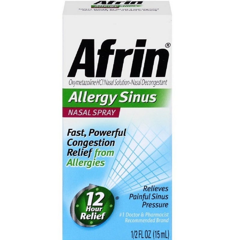 Afrin Nasal Spray 12 Hour Relief, Allergy Sinus, 0.5 fl oz (Pack of 6) - Image 5