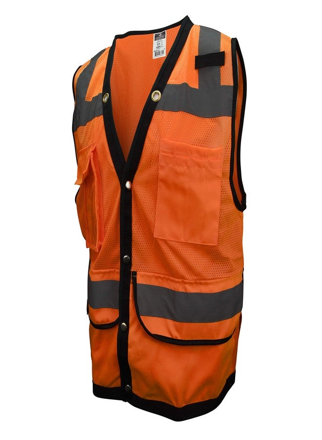 Radians Unisex Adult Industrial Safety Vest, Safety Orange, Large US - Image 1