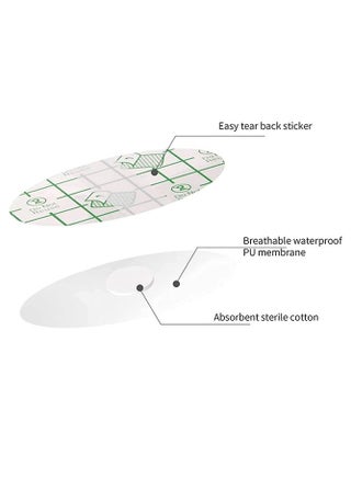 60 قطعة ملصقات أذن أطفال مقاومة للماء مع قطن ماص، واقيات أذن يمكن التخلص منها للسباحة والاستحمام والغطس والاستحمام، أغطية أذن لحديثي الولادة للأطفال - view 4