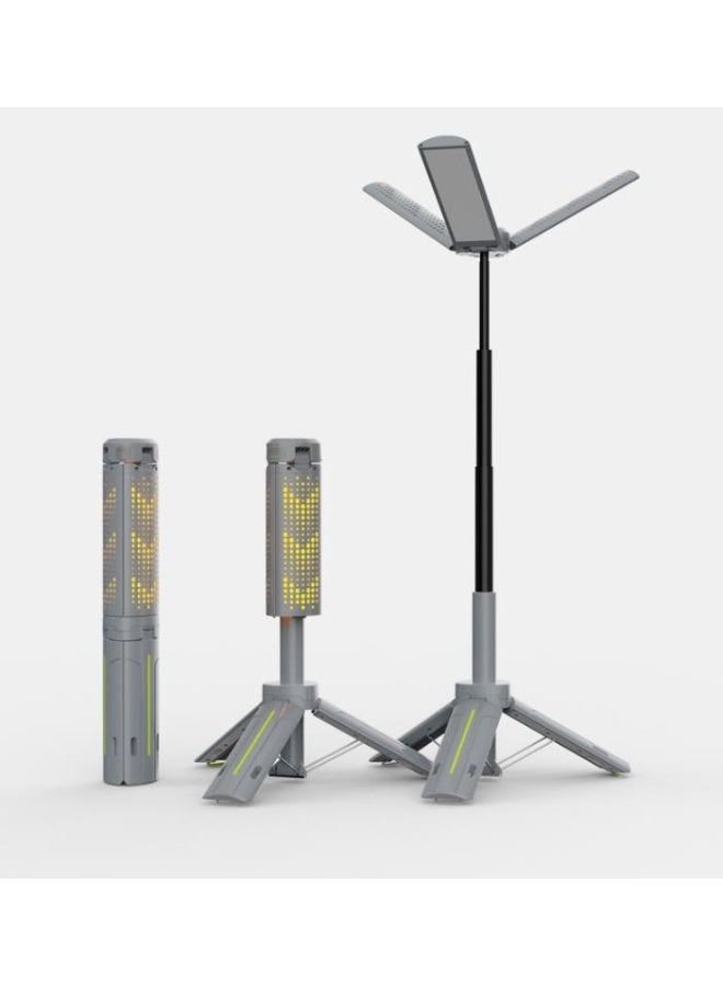 مصباح عمل قابل لإعادة الشحن، مصابيح تخييم خارجية، مصابيح عمل لاسلكية LED على حامل مع حامل ثلاثي قابل للفصل، خطافات وحقيبة حمل، 500/1000/2000 لومن 2700/8000 كلفن قابلة للتعتيم (KXK8026) - Image 1