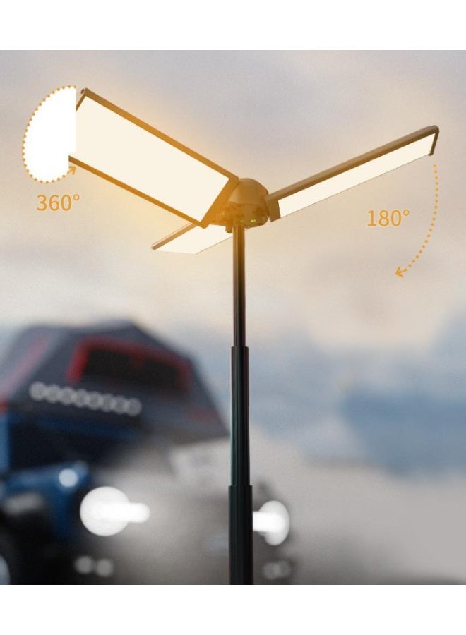 مصباح عمل قابل لإعادة الشحن، مصابيح تخييم خارجية، مصابيح عمل لاسلكية LED على حامل مع حامل ثلاثي قابل للفصل، خطافات وحقيبة حمل، 500/1000/2000 لومن 2700/8000 كلفن قابلة للتعتيم (KXK8026) - Image 3