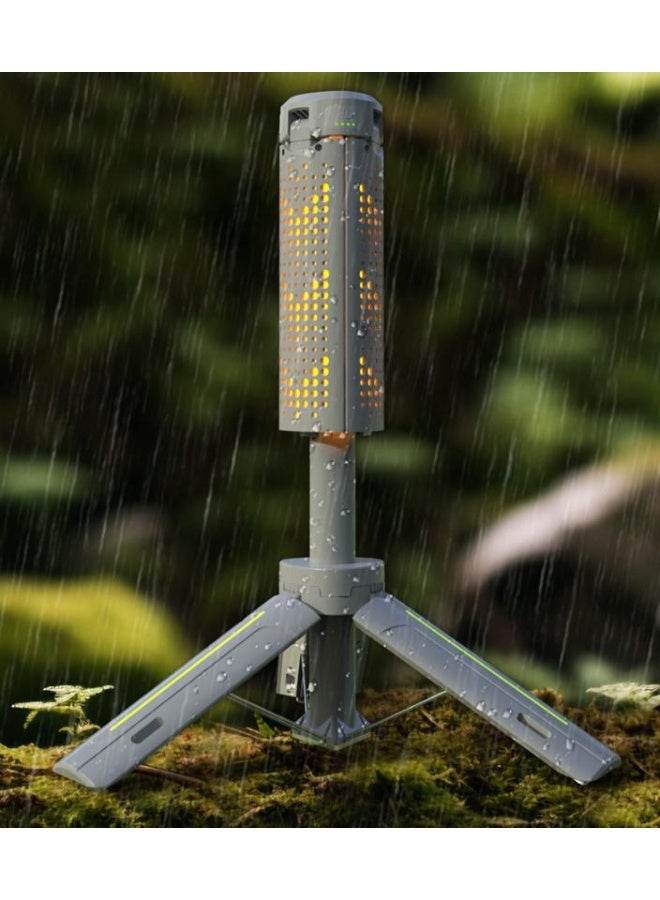 مصباح عمل قابل لإعادة الشحن، مصابيح تخييم خارجية، مصابيح عمل لاسلكية LED على حامل مع حامل ثلاثي قابل للفصل، خطافات وحقيبة حمل، 500/1000/2000 لومن 2700/8000 كلفن قابلة للتعتيم (KXK8026) - Image 5