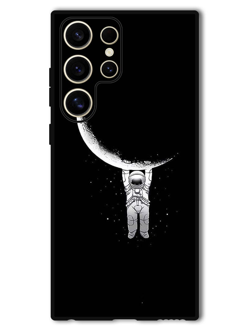 Theodor Protective Case Anti Scratch Shock Proof Bumper Cover For Samsung Galaxy S24 Ultra Astronaut & Moon - Image 1