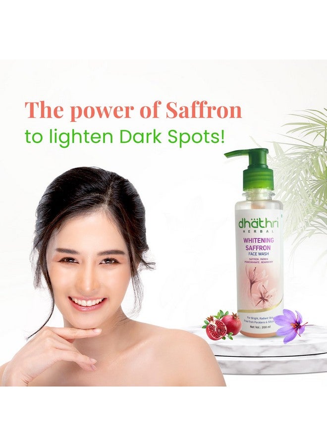 dhathri Herbal Whitening Saffron Facewash (200 Ml) - Image 3
