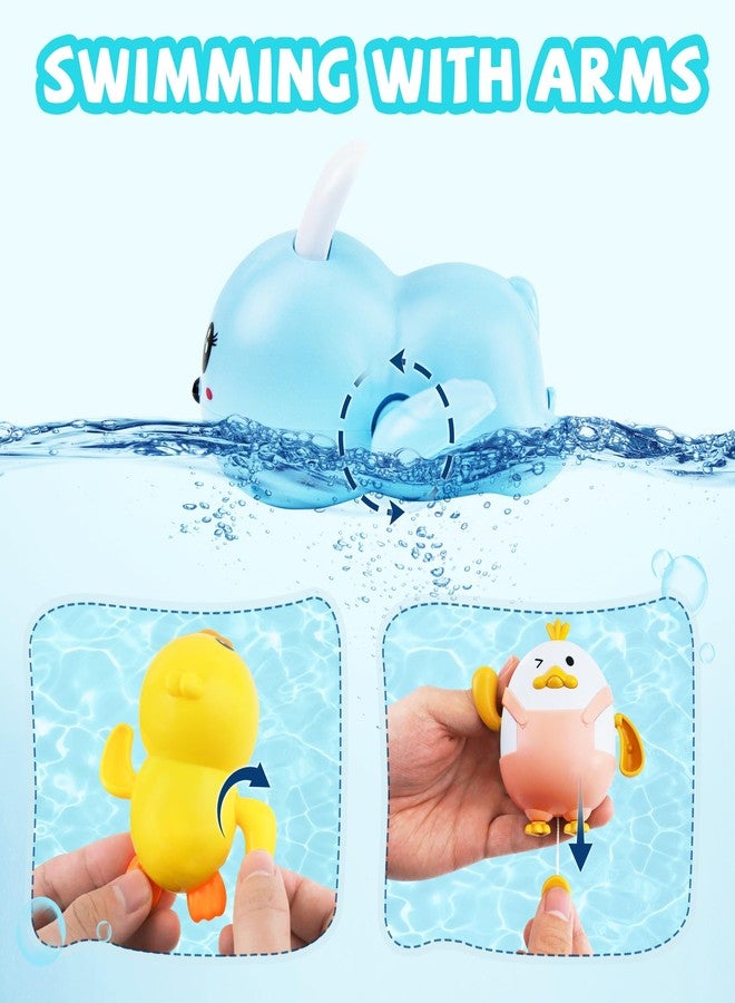MOREDOTS Easter Basket Stuffers - Easter Gifts for Kids - Set of 3 Wind Up Bath Toys - Easter Egg Fillers - Floating Pool Toys - Baby Bathtub Water Toys for Toddlers Newborn Infant Girls Boys 1 2 3 Year Old - Image 5