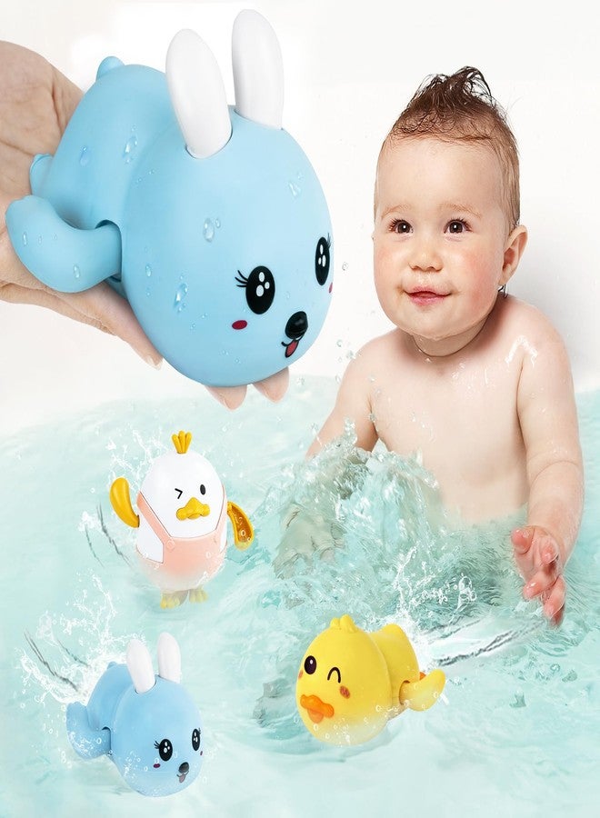 MOREDOTS Easter Basket Stuffers - Easter Gifts for Kids - Set of 3 Wind Up Bath Toys - Easter Egg Fillers - Floating Pool Toys - Baby Bathtub Water Toys for Toddlers Newborn Infant Girls Boys 1 2 3 Year Old - Image 1