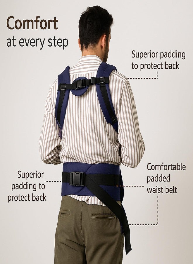 VParents Hip Seat Baby Carrier with 4 Carry Positions, Baby Carrier with Hip seat for 3 to 36 Months Baby, Adjustable New-Born to Toddler Carrier, Max Weight Up to 15 Kgs Royal(Blue) - Image 4