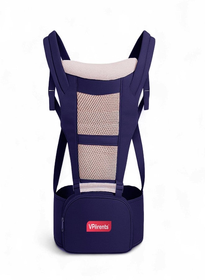 VParents Hip Seat Baby Carrier with 4 Carry Positions, Baby Carrier with Hip seat for 3 to 36 Months Baby, Adjustable New-Born to Toddler Carrier, Max Weight Up to 15 Kgs Royal(Blue) - Image 1