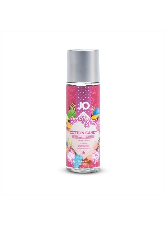 H2O Candy Shop Cotton Candy Flavored Lubricant, Water Based Sugar Free Lube for Men, Women and Couples, 2 Fl Oz