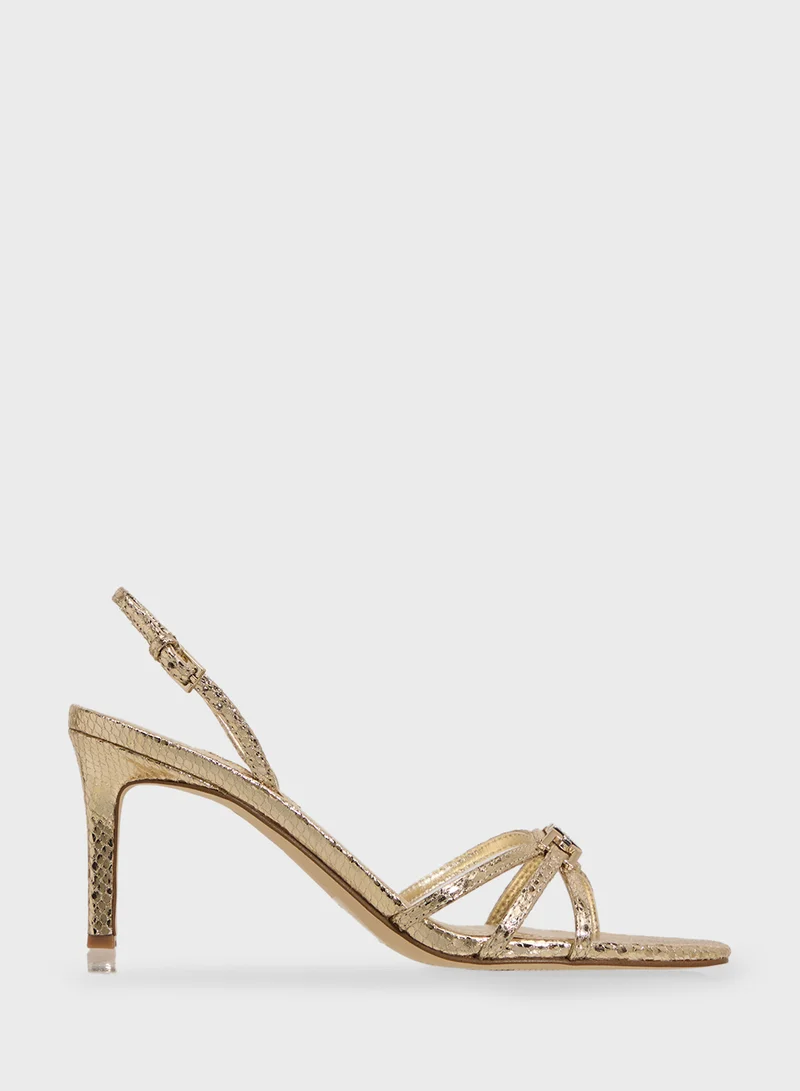 جس Ankle Strap High Heel Sandals