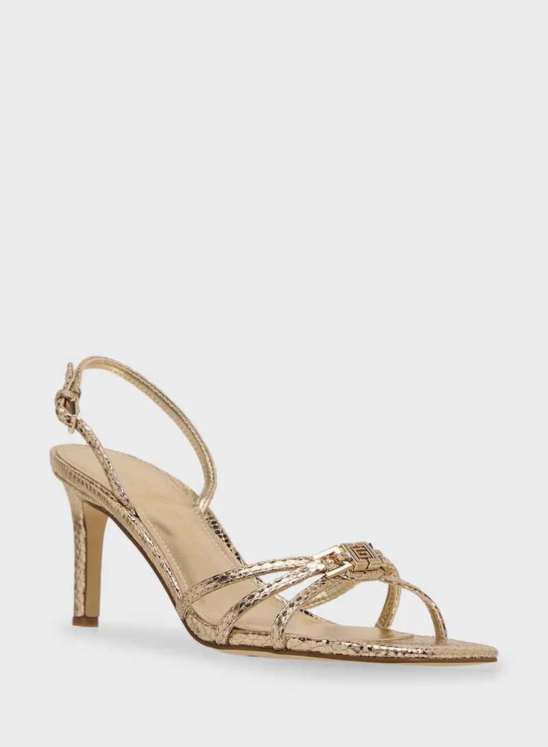 جس Ankle Strap High Heel Sandals