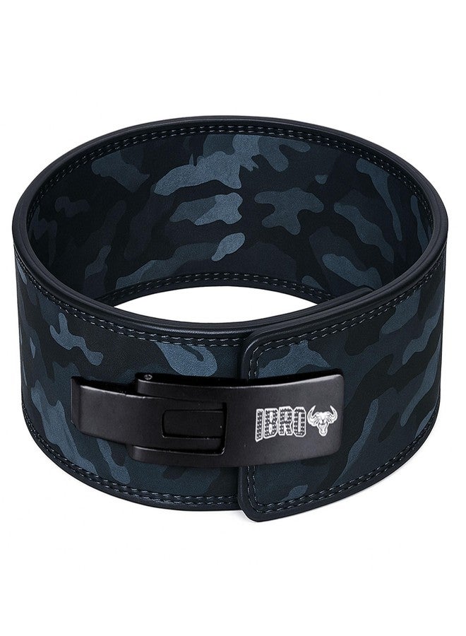 IBRO Powerlifting Lever Gym Belt - Power 10MM Extreme Heavy Duty Genuine Leather Belts - Squats Deadlifts Bodybuilding Weight Lifting IPF Power Lifting Strongman for Men 10mm Black Camo M - Image 1