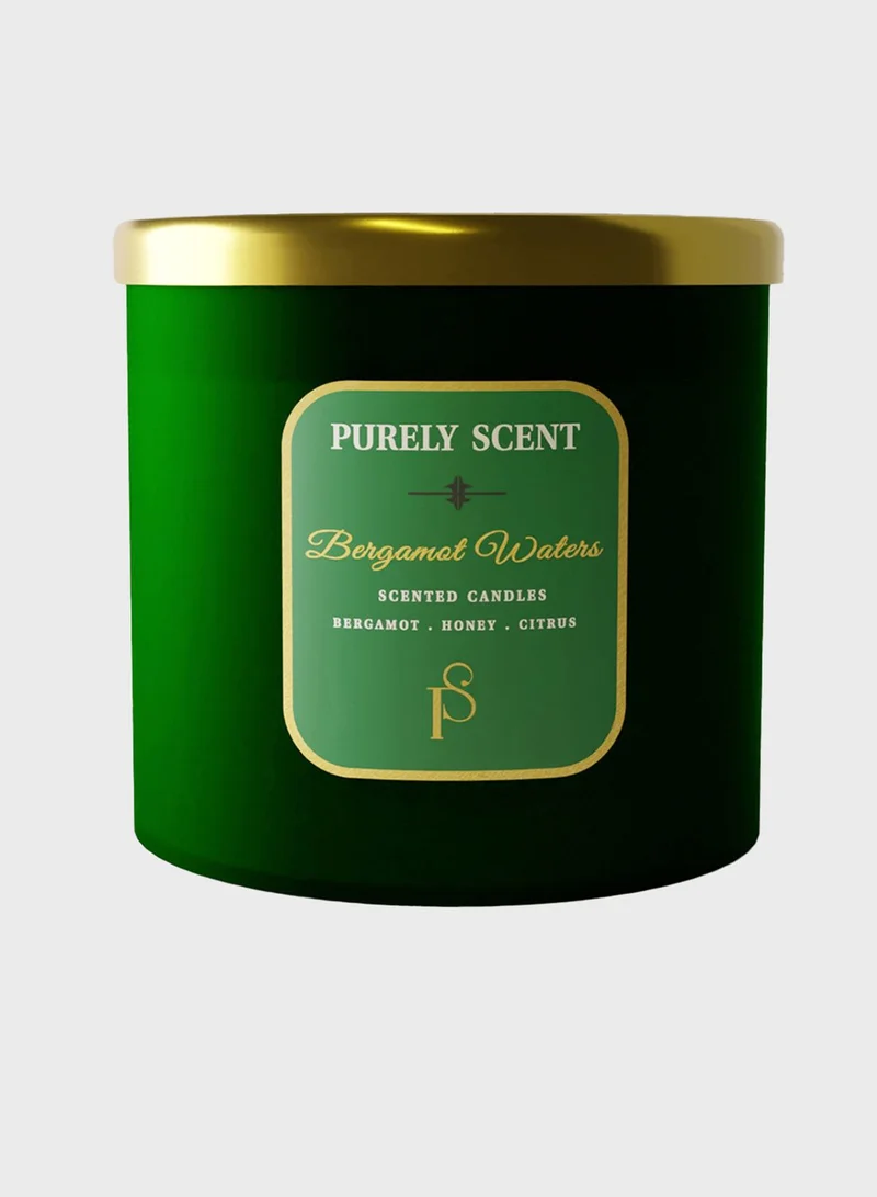 PURELY SCENT Bergamot Waters 100% Soy Wax Candle