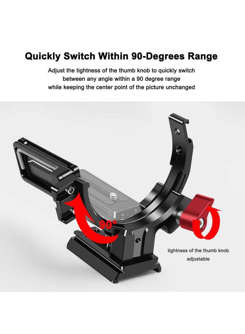 Rotatable Tripod Mount Ring for Telephoto Lenses, Compatible with Sony, Canon, Nikon, Fujifilm, Metal Support Bracket with Arca Swiss Quick Release Plate - Image 3