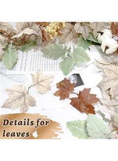 Generic 1PCS Fall Garland, 6FT/180cm Autumn Maples Leaf Pumpkin Berry Garland Fall Decor Suitable for Thanksgiving   Mantle Fireplace Farmhouse Harvest Decor  - Image 3