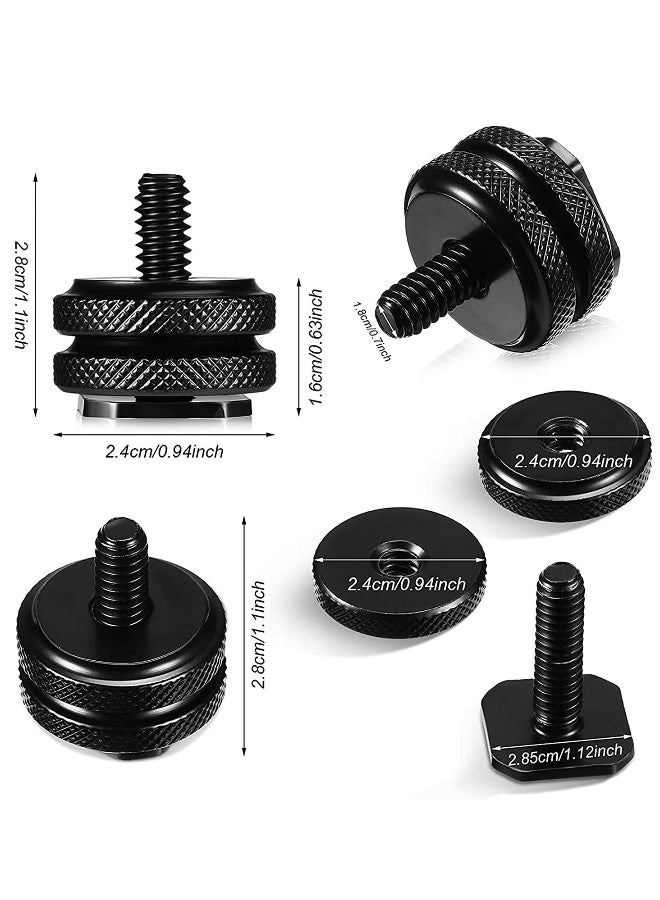 8 Pieces 14 Inch Hot Shoe Mount Adapter Camera Mount Tripod Screw and Cold Shoe Flash Stand Adapter for DSLR Camera Rig  - Image 5