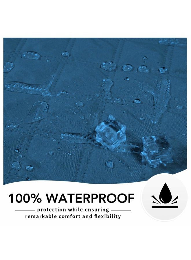 Easy-Going 100% Waterproof Dog Bed Cover Washable Couch Cover Non-Slip Sofa Cover Furniture Protector Cover Reusable Incontinence Bed Underpads for Pets Kids Children Dog Cat(52x82 in,Peacock Blue) - Image 5