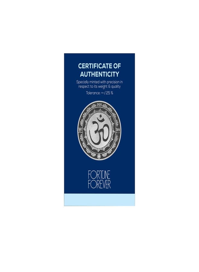 FORTUNE FOREVER عملة فضية نقية من FORTUNE FOREVER وزنها 2 غرام، تحمل صورة غانباتي غانيشجي، ومختومة بعلامة BIS، مع بطاقة تغليف، مثالية كهدية أو استثمار أو في ديوالي أو دانتيراس (نقاء 999) (2 غرام من الفضة). - Image 2
