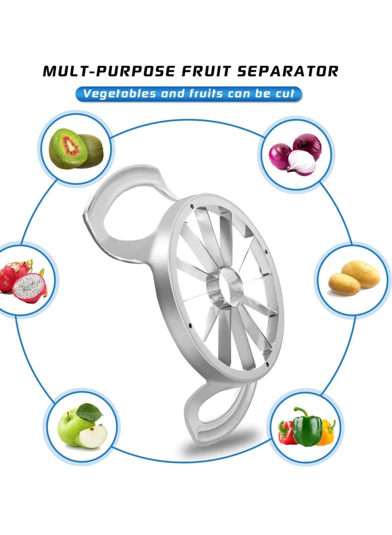 Barakah قطاعة تفاح نسخة مطورة 12 شفرة كبيرة جداً، نواة تفاح من الفولاذ المقاوم للصدأ، قاطع تفاح فائق الحدة، مزيل النواة، مقسم لتفاح يصل إلى 4 بوصات - Image 4